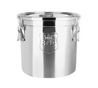 Tagtuell Cubo con tapa, bidón hermético, recipiente para cereales de cocina, cubo de acero inoxidable, recipiente para harina, cubo de cocina (6 L)