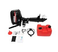 Tagtuell Juego de Fueraborda de 4 Tiempos, Potente Motor de 6,5 CV Cdi Wasserk Con Depósito de Combustible, Para Botes Inflables y Barcos de Pesca