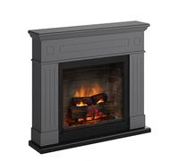 TAGU Larsen Chimenea Eléctrica con PowerFlame 2, Calefactor y Termostato, Sonido Crepitante, Wi-Fi y Luz Ambiental (Gris Intenso)