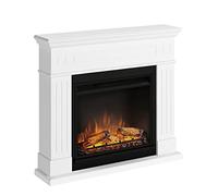 TAGU Larsen Chimenea eléctrica con calefacción, 1500W, Programación de 7 días, Termostato Digital, Control Remoto (Blanco Puro)