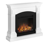 TAGU Magna Chimenea eléctrica con calefacción, 1500W, Programación de 7 días, Termostato Digital, Control Remoto (Blanco Puro)