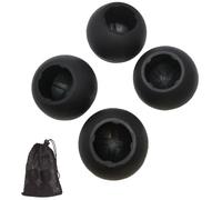TAGUTA Juego de 4 sillas de camping anti fregadero, patas de bola de goma, antideslizantes, para exteriores, para pesca, senderismo, suelo desigual, portátil, con una bolsa deportiva de malla de