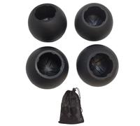 TAGUTA Juego de 4 sillas de camping anti fregadero, patas de bola de goma, antideslizantes, para exteriores, para pesca, senderismo, suelo desigual, portátil, con una bolsa deportiva de malla de