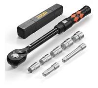 TAGVIT Llave dinamométrica de 1/2 pulgadas, 30-210 Nm, 8 piezas. Juego de llaves dinamométricas de 17 mm, 19 mm, 21 mm, 23 mm, 24 mm y extensión de 75 mm/125 mm para motocicleta, coche, camión
