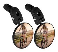 TAGVO 2 espejos retrovisores para bicicleta, HD gran angular, 360 grados de rotación ajustable, manillar convexo para bicicleta de montaña