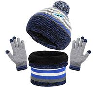 TAGVO 3in1 Invierno Set de Bufanda, Gorro y Guantes para niños, Invierno Grueso Polar, Tejido térmico, Bufanda, Guantes, para niños, niños, niñas, de 3 a 6 años, Conjuntos de Accesorios de Invierno