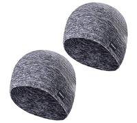 TAGVO Gorro de Lana de Invierno, Running Beanie Hat Gorro con Tapas de Orejas, Forro para Casco para Adultos Mujeres y Hombres tamaño elástico Universal (Gris-1 Paquete)