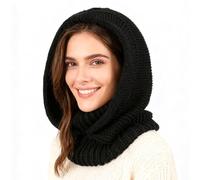 TAGVO Gorro de Punto para Mujer, Multifunción Gorro de Invierno de Moda Informal Elástico Cálido con Bufanda Larga, Balaclava Pasamontañas Térmico para Esquí Senderismo Correr Ciclismo Trabajando