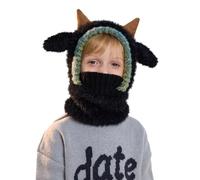 TAGVO Gorro Infantil de Invierno con Bufanda & Cubierta Facial, Beanie Suave Forrado de Polar con Divertidos Cuernos para Niños y Niñas 3-6 Años, Pasamontañas Cálido a Prueba de Viento