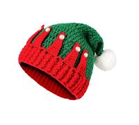 TAGVO Gorro Navideño para Adultos Niño, Gorro Santa Claus Sombreros Navideño de Invierno Gorro de Papá Noel Roja para Fiesta Festiva de Año Nuevo