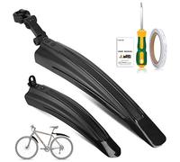 TAGVO Guardabarros Universal, 2-Piezas Cubierta Completa Espesa Widen Delantero y Trasero, Ajustable Portátil Para Bicicleta de Montaña y Carretera
