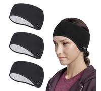 TAGVO Invierno Cinta para Pelo, 3 Piezas Térmico Orejeras, Elástico Calentadores de Orejas, Bandas para La Cabeza para Corriendo Hombres y Mujeres para Yoga, Ciclismo, Baloncesto, Fitness