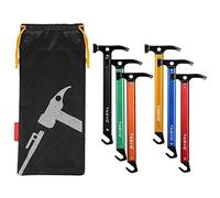 TAGVO Martillo de Camping, Martillo de Aluminio Multifuncional para Carpa de Camping al Aire Libre con Extractor de uñas de Martillo de Tienda de Camping