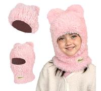TAGVO Pasamontañas de Invierno para Niños 4 a 10 Años, Pasamontañas de Esquí Ciclismo Moto con Termico Forro Polar, 3 en 1 Gorro Beanie Bufanda Balaclava para Deporte niños y niñas