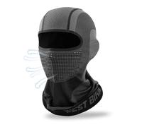 TAGVO Pasamontañas Deportes Profesionales Unisex, Pasamontañas de Elástico Transpirable Ligero Protección UV, Gorro Máscara de Esquí Bici Snowboard Ciclismo Balaclava Negro para Hombres y Mujeres