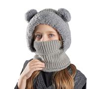 TAGVO Pasamontañas Térmico de Invierno Niños, Multifuncional Balaclava Prueba de Viento Cálido Máscara de Esquí, Cute Animal Gorro Forro Polar con Calentador de Cuello para Niños Niñas 4-10 Años
