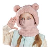 TAGVO Pasamontañas Térmico de Invierno Niños, Multifuncional Balaclava Prueba de Viento Cálido Máscara de Esquí, Cute Animal Gorro Forro Polar con Calentador de Cuello para Niños Niñas 4-10 Años