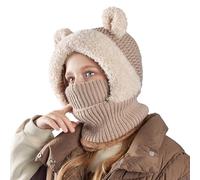 TAGVO Pasamontañas Térmico de Invierno Niños, Multifuncional Balaclava Prueba de Viento Cálido Máscara de Esquí, Cute Animal Gorro Forro Polar con Calentador de Cuello para Niños Niñas 4-10 Años