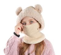 TAGVO Pasamontañas Térmico de Invierno Niños, Multifuncional Balaclava Prueba de Viento Cálido Máscara de Esquí, Cute Animal Gorro Forro Polar con Calentador de Cuello para Niños Niñas 4-10 Años