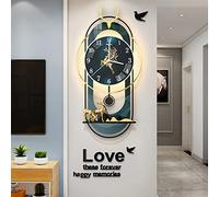 TAHALI Reloj de Pared para decoración de Sala de Estar, Relojes de Pared Modernos con péndulo, Funciona con Pilas para Dormitorio, Oficina, Cocina, hogar, Reloj de Pared,40 * 80cm-B