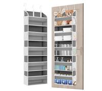 TAHAVICE 1 paquete de organizador sobre la puerta, organizadores de baño y almacenamiento con 5 bolsillos, 10 bolsillos de malla, capacidad de peso de 50 libras, almacenamiento de animales de peluche