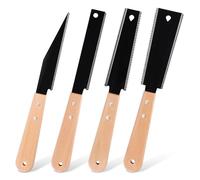 Tahbarshi 4 Piezas Sierra Japonesa para Madera Sierra de Mano Mini Sierra de Doble Filo Sierras de Dientes Finos con Mango de Madera para Cortar Maderas, Bricolaje Hecho a Mano (Negro)