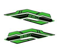 TAHDP Adhesivo para Motocicleta, Protector Lateral del Depósito De Combustible para para Z650 2017-2024 Adhesivo para depósito(Verde,X-2)