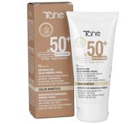 Tahe Bioprotector solar mineral facial con Color Mimético 0% filtros químicos y conservantes, FPS 50+, 50 ml
