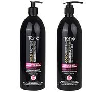 Tahe - Champú y Mascarilla Gold Protein Pack | Nutre y Repara Cabellos Teñidos | Fórmula para Brillo y Suavidad, 1 l (Paquete de 2)
