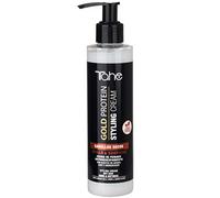 Tahe Gold Protein Crema de peinado Brillo, Suavidad y Protección térmica para cabellos secos, 200 ml