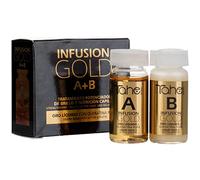 Tahe Infusion Gold Tratamiento Capilar Potenciador de Brillo y Nutrición con Oro Líquido y Queratina Pura, 2 x 10 ml
