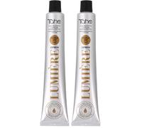 Tahe Lumière Express Tinte de Pelo Coloración de Cabello Permanente Tinte Negro Tono1 con Keratina Triónica y Oro Líquido 100 ml (Paquete de 2)