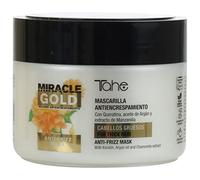 Tahe Miracle Gold Mascarilla Antiencrespamiento para Cabellos Gruesos con Queratina, Aceite de Argán y extracto de Manzanilla (300 ml)