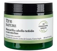 Tahe Nature Mascarilla para cabello teñido o con mechas con Polifenoles naturales, Aceites de Geranio, Coco y Argán (400 ml)