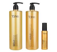 Tahe Pack Botanic Gold XXL: Champú 1000 Ml + Mascarilla 1000 Ml + Sérum T28 Peptide 100 Ml