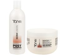 Tahe Pack de mantenimiento Kerafusion: Champú 500 Ml + Mascarilla 300 Ml | Aporta un alisado y desencrespado perfecto y duradero. Acabado suave, brillante y esponjoso.