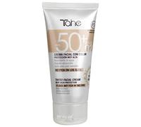 Tahe Sun Protect Crema Facial con Color y Protección Solar 50+, resistente al agua, Color Natural 02, 50 ml
