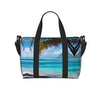 Tahiti Beach Print - Bolsa deportiva versátil para gimnasio, acompañante para tus viajes y rutinas de fitness, color negro, talla única, Black, Talla única