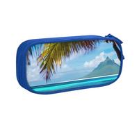 Tahiti Beach Print - Bolsa ligera para bolígrafos, escuela, universidad, oficina, viajes, niños, niñas y adultos, Blue, Talla única, Juego de mochila escolar
