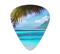 Tahiti Beach - Púa de guitarra excepcional - Impresión completa de un solo lado, púa de material ABS - Diversos grosores para una experiencia musical variada - ideal para guitarras y ukeleles, púa de