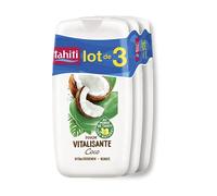 Tahiti Coconut - Gel de ducha vitalizante enriquecido con monoi de Tahití, 100% natural, 250 ml, paquete de 3