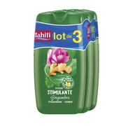TAHITI - Gel de ducha de jengibre estimulante enriquecido con Monoï de Tahiti 100% natural - 250 ml - Pack de 3
