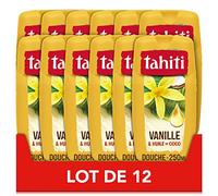 TAHITI - Gel de ducha Tahiti vainilla y aceite de coco - Fórmula a base de ingredientes naturales - 12 x 250 ml