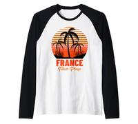 Tahiti Plage Sur de Francia Camiseta Manga Raglan