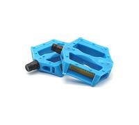 TAHUAON 1 par de pedales de bicicleta de resina para niños de 9/16 pulgadas con reflectores, color azul