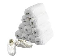 TAHUAON Fundas desechables para botas y zapatos, paquete de 200 (100 pares), antideslizantes, duraderas, protegen tu hogar, suelos y zapatos, blanco, Talla única