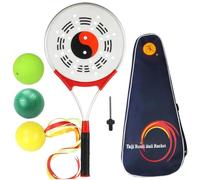 Tai chi Ball Racket, aleación de Aluminio y estafa de Resistencia a la Silicona Ejercicio para Principiantes de Mediana Edad Taiji Equipo de Eje Suave con Bola de Fitness y Equipos de Ejercicio de bo