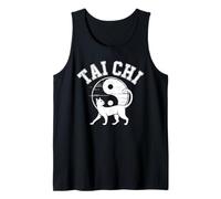 Tai Chi Cat Yin Yang Símbolo La Vida Sucede El Tai Chi Ayuda Camiseta sin Mangas