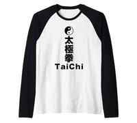 Tai Chi - Espiritual Paz Balance Meditación de Flujo de Energía Camiseta Manga Raglan