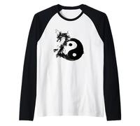 Tai Chi Flow State Tao Yin Yang Dragon Año Nuevo Lunar Camiseta Manga Raglan